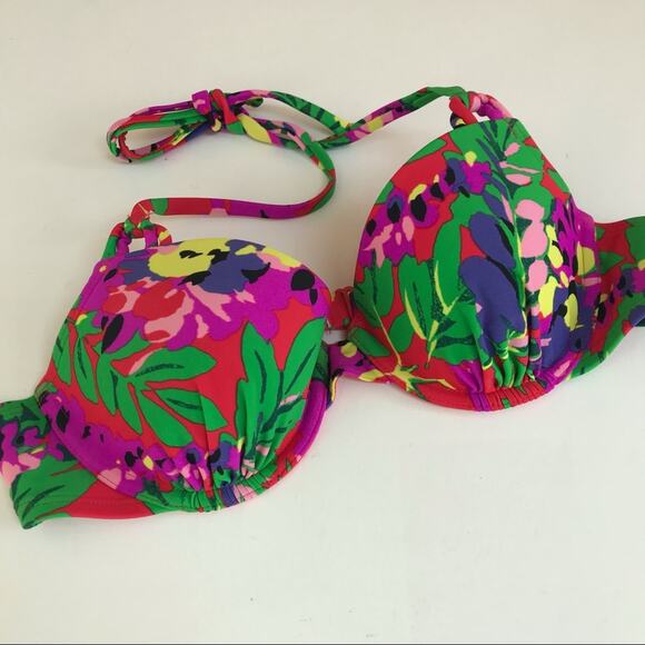AERIE Blakely Floral Push Up Bikini Top 34B - Picture 1 of 5